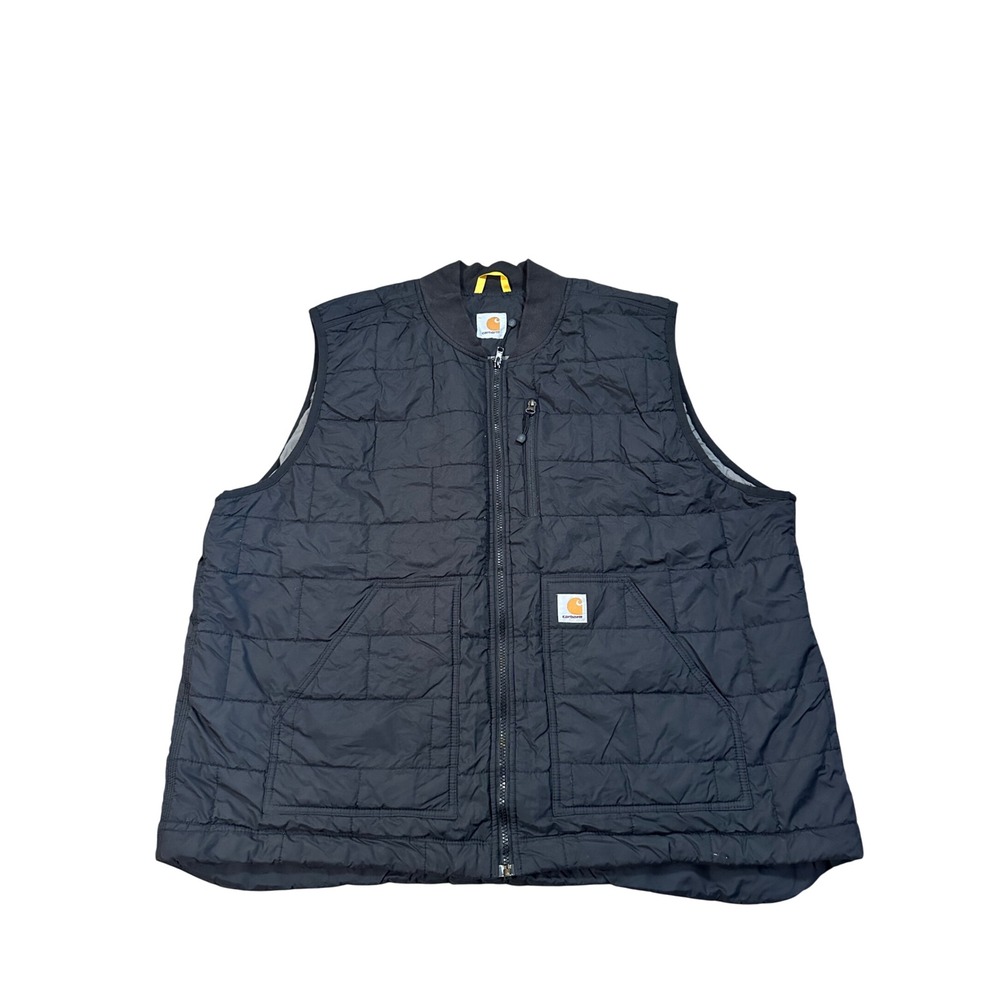 Carhartt Gilliam Vest Mens 2XL Black Quilted Insulated Water Repellent Workwear